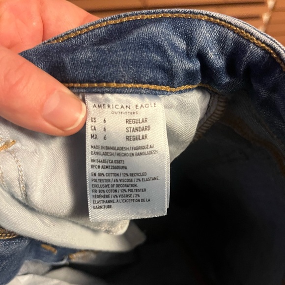 American Eagle Outfitters Blue Skinny Jeans Classic Denim - Picture 3 of 4